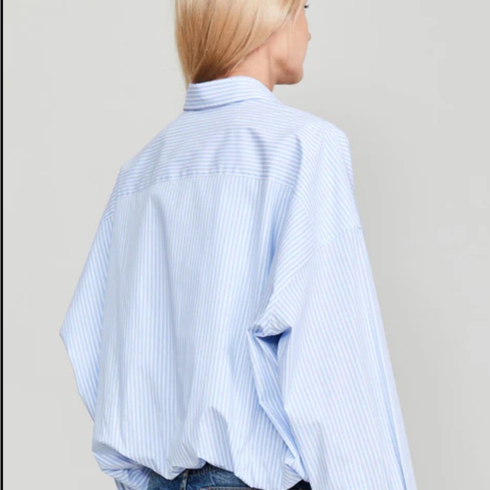 R13 Blue Striped Shirt